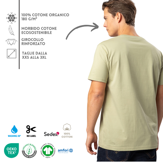 Magliette BS personalizzate in cotone organico | Cod. BS052