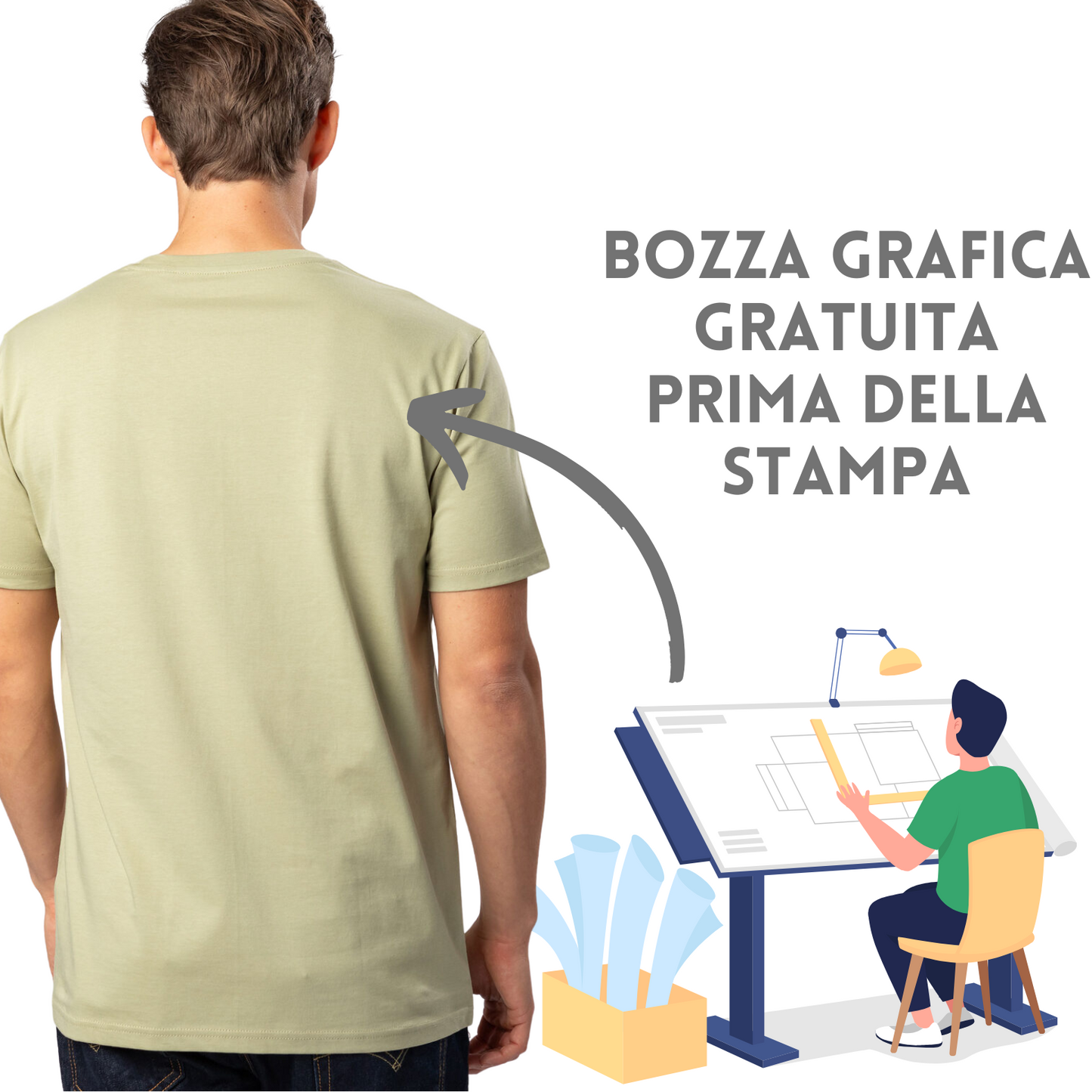 Magliette personalizzate in cotone organico | Cod. BS052