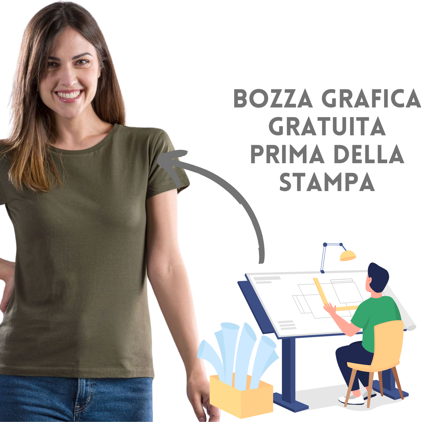 Magliette da donna personalizzate BSW150