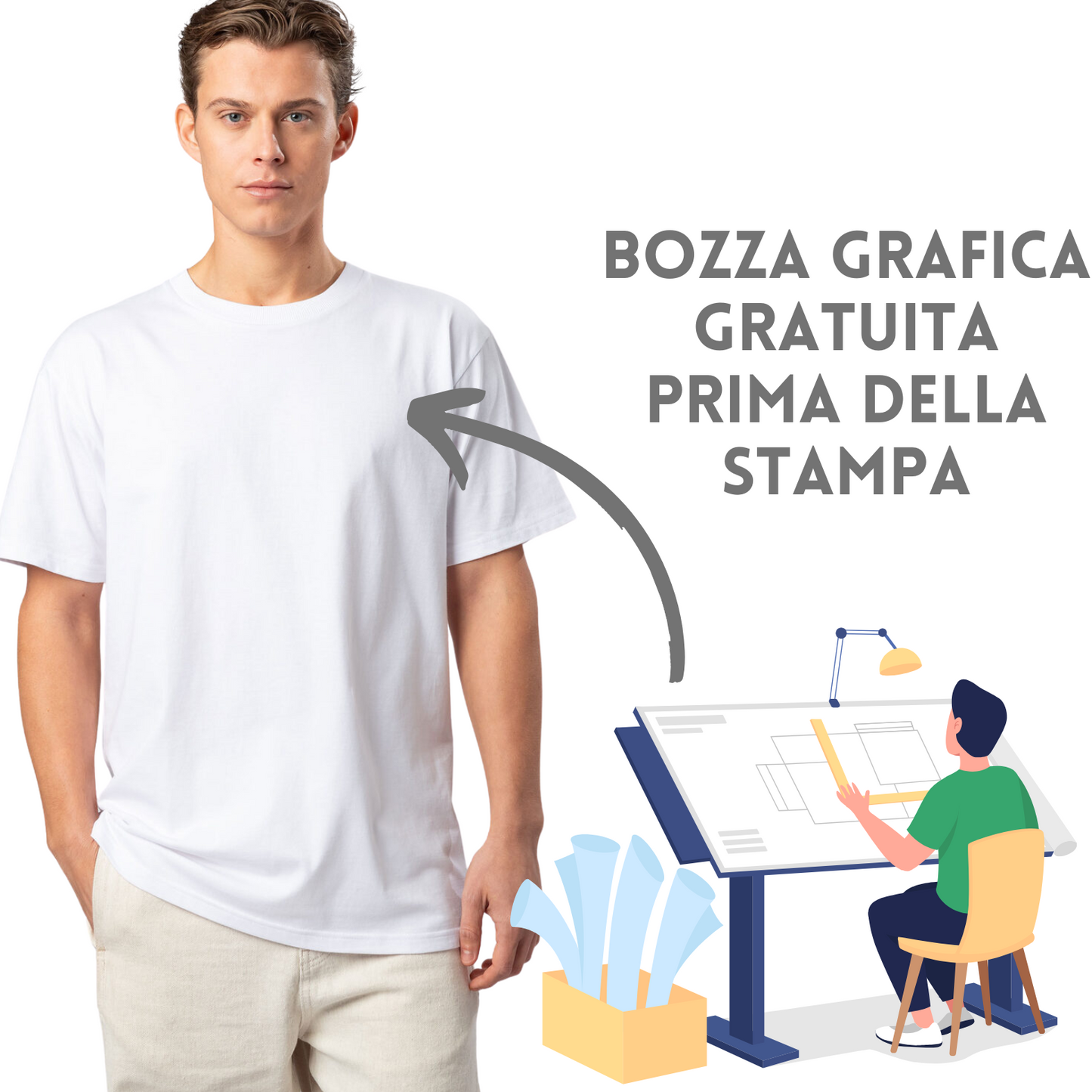 Magliette personalizzate cotone pesante | Cod. BS025