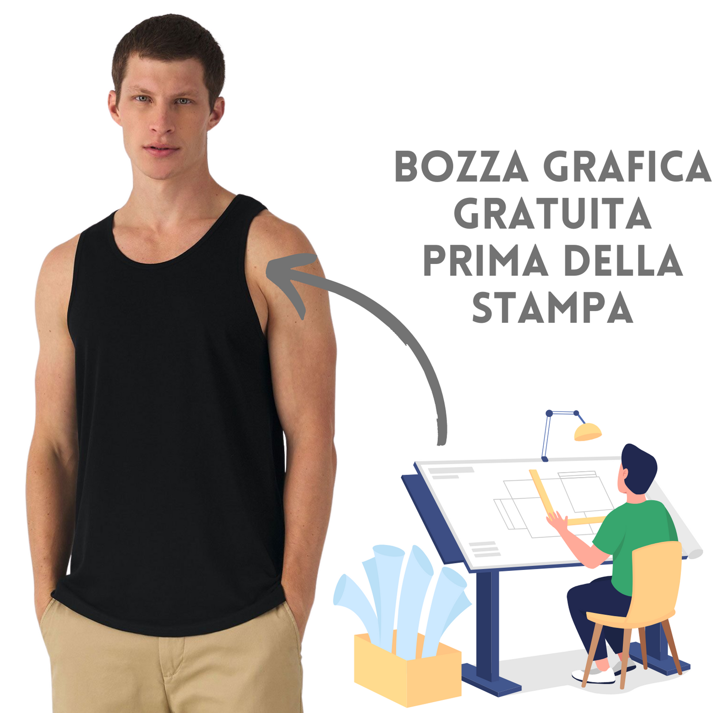 Canotte uomo personalizzate BCTM072