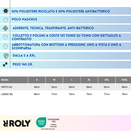 Polo sportiva da donna in poliestere riciclato | Cod. Tamil