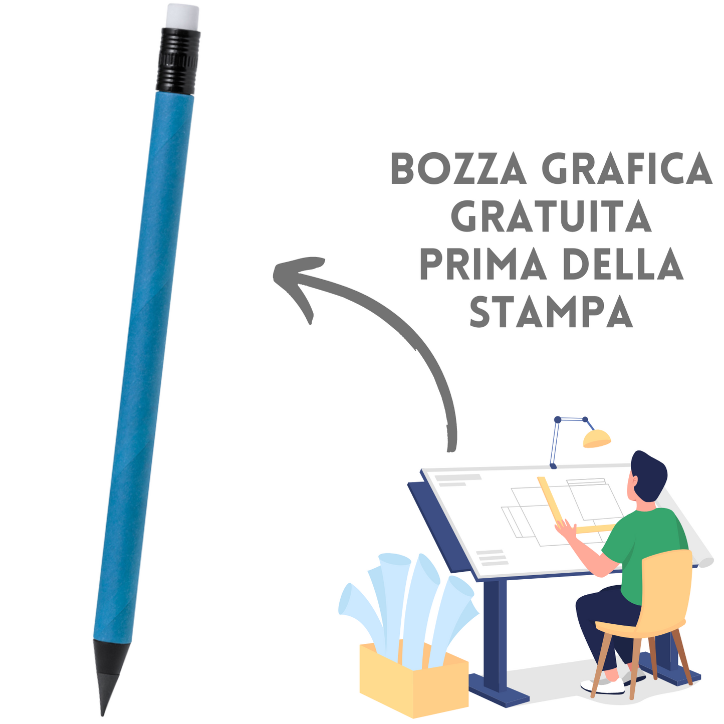 Matita eterna in cartone riciclato | Cod. 21077