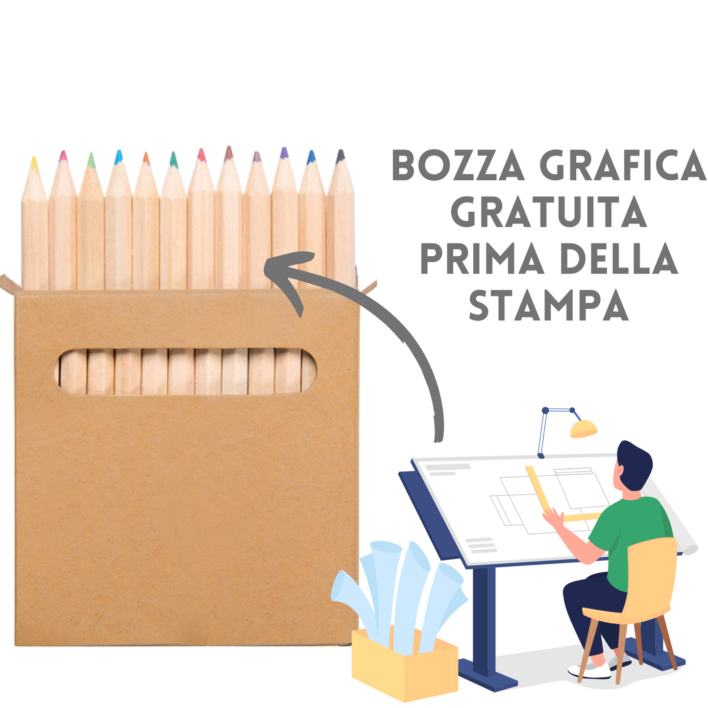 Pastelli con Astuccio promozionali PD540