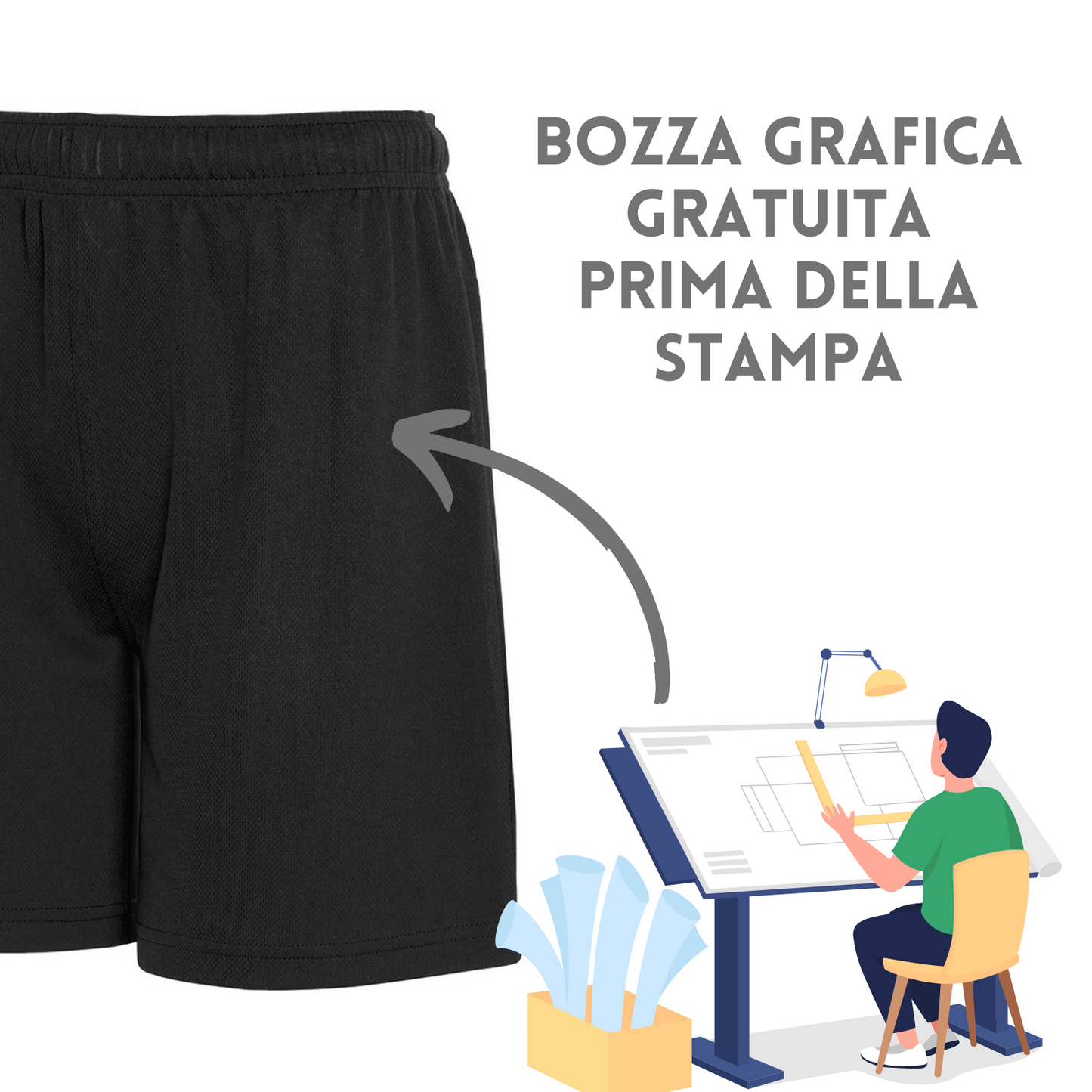 Pantaloncini sportivi personalizzati Cod. SP400
