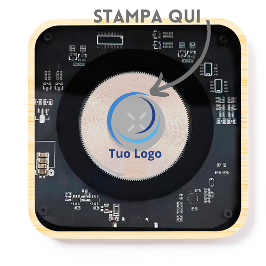 Caricatore Wireless da 15W in bambù | Cod. 21194