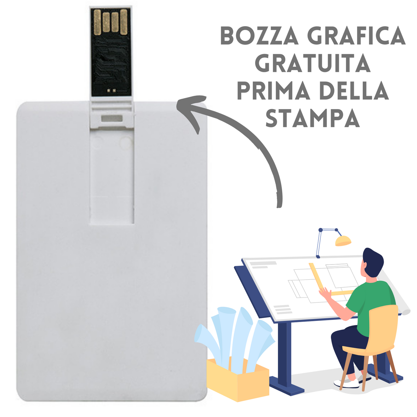 Pendrive USB personalizzate formato tessera PF106