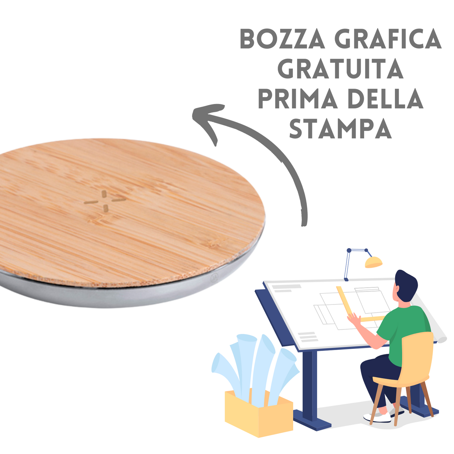 Caricatore Wireless personalizzato | Cod. 21200