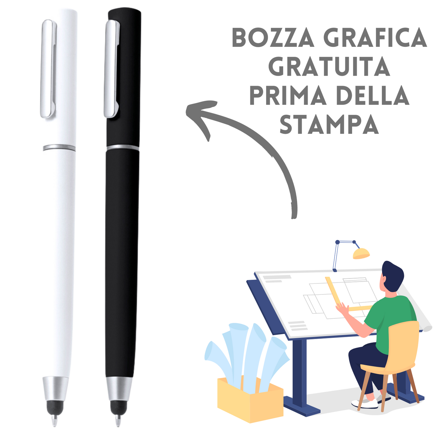 Penna con accessori pulizia personalizzata | Cod. 20749