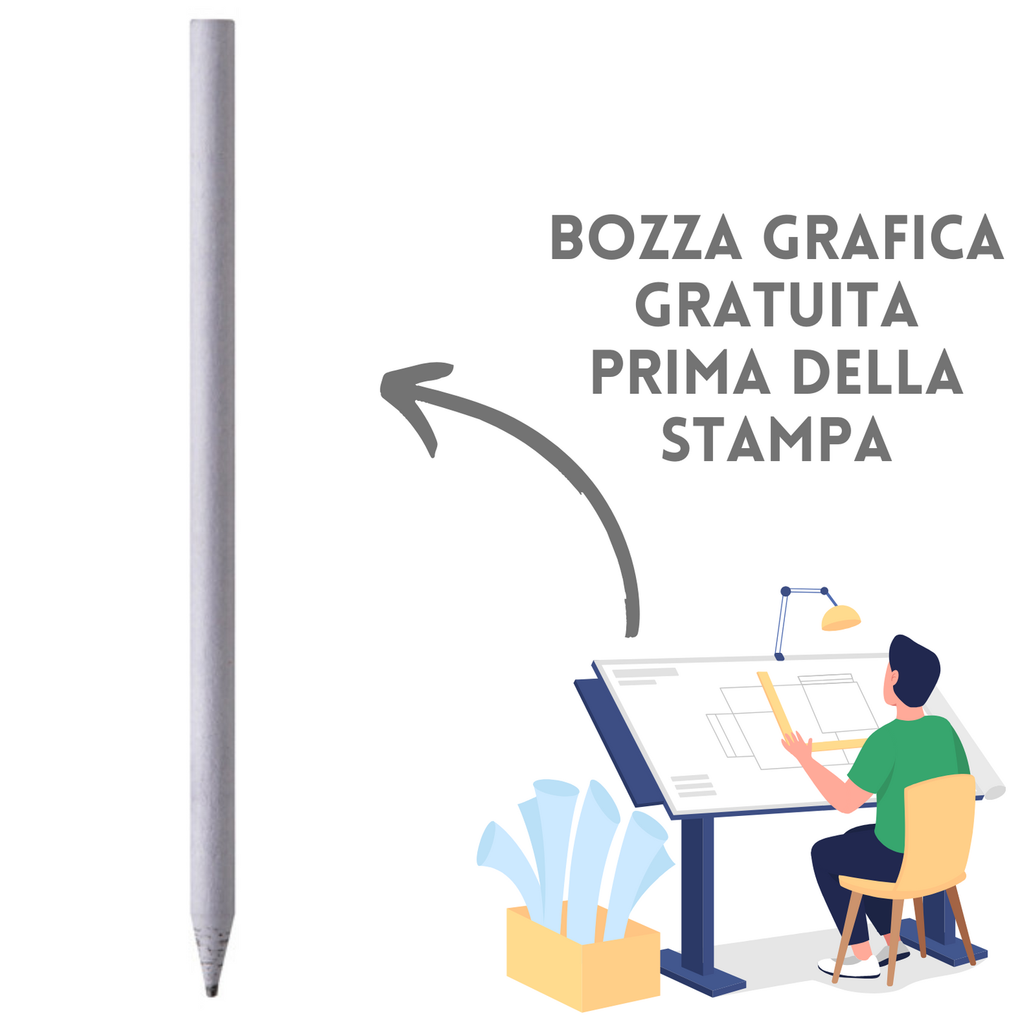 matite personalizzate in carta di giornale
