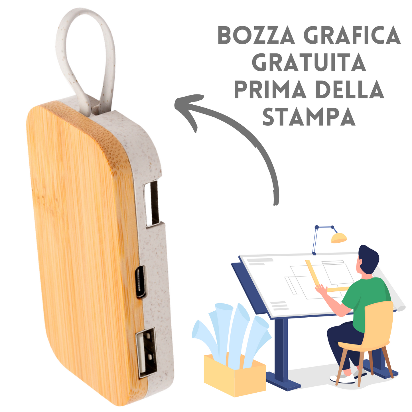 Porta USB con porta Cellulare Estraibile | Cod. 21205