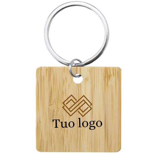 Portachiavi personalizzato in bamboo 6809
