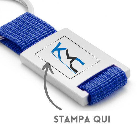 Portachiavi personalizzati in metallo e nylon | Cod. PE032