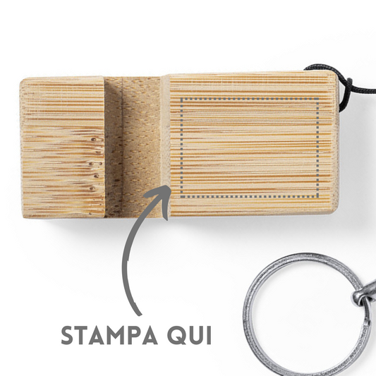 Portachiavi in bambù supporto smartphone 6796