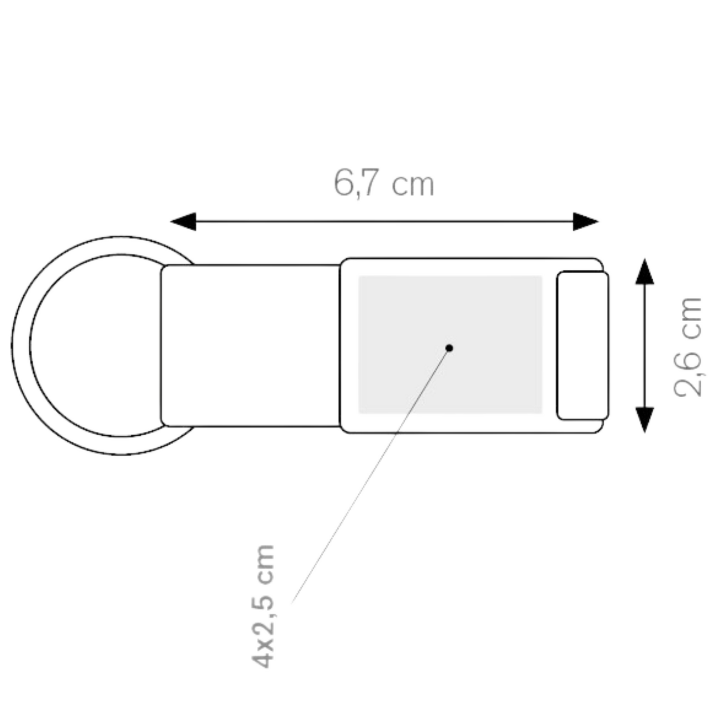 Portachiavi personalizzati in metallo e nylon | Cod. PE032
