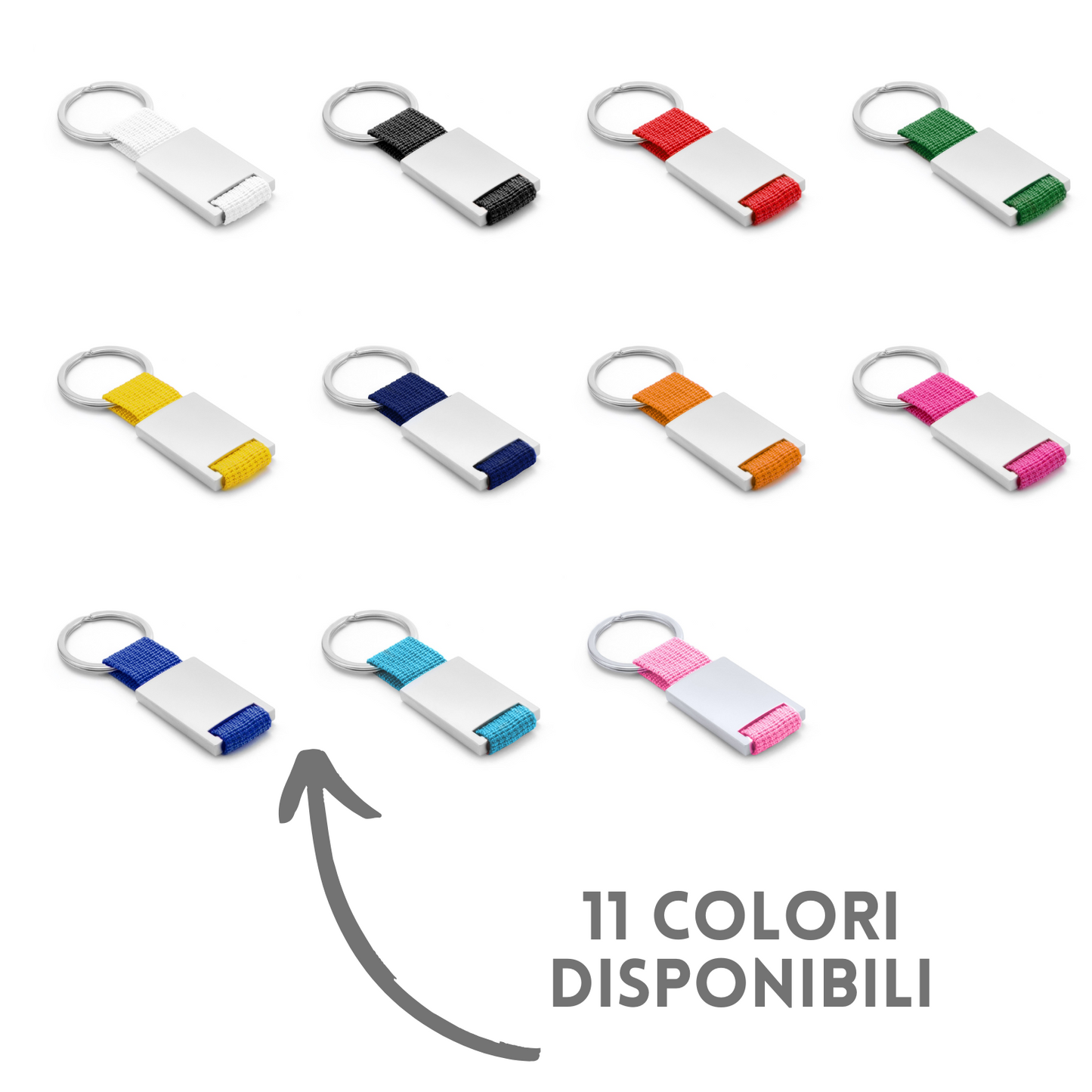 Portachiavi personalizzati in metallo e nylon | Cod. PE032