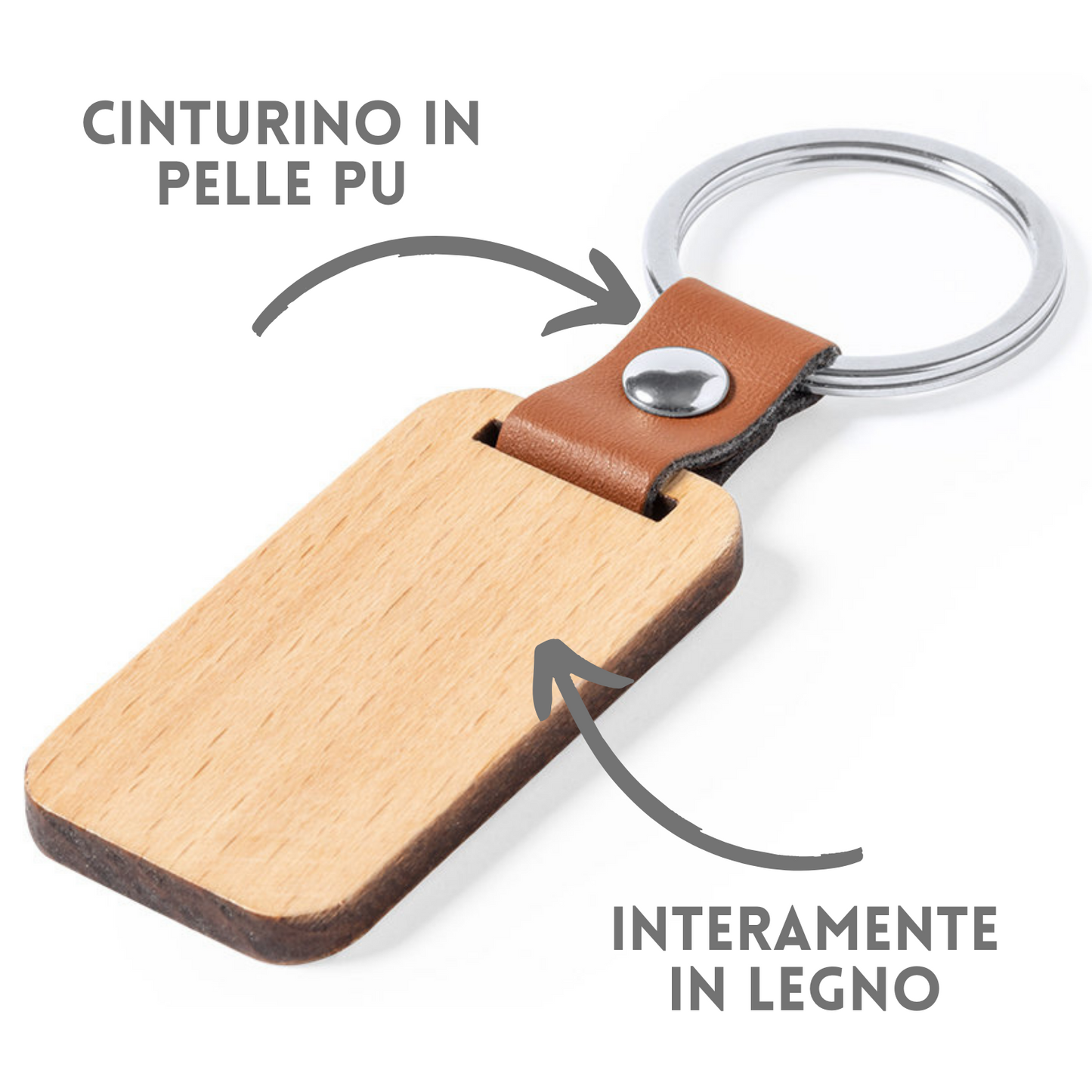 Portachiavi personalizzato in legno 1411