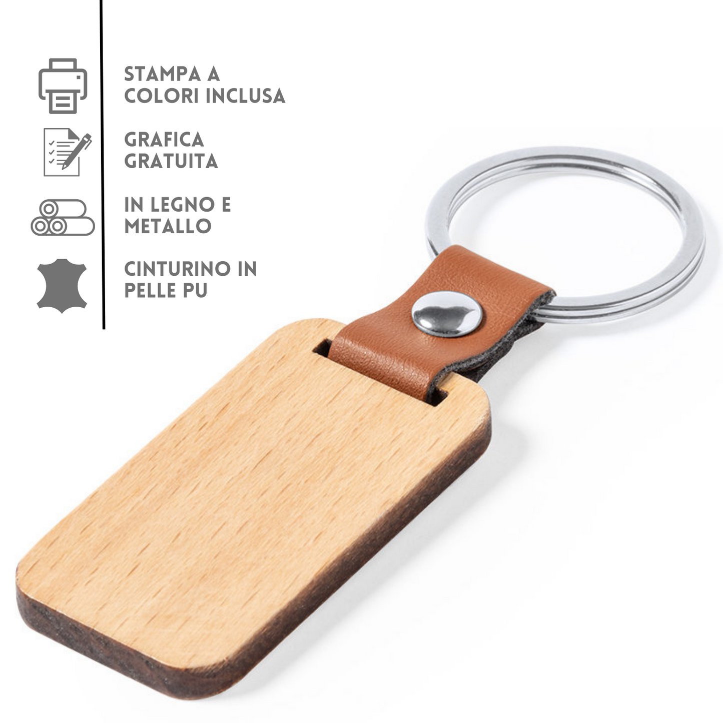 Portachiavi personalizzato in legno 1411