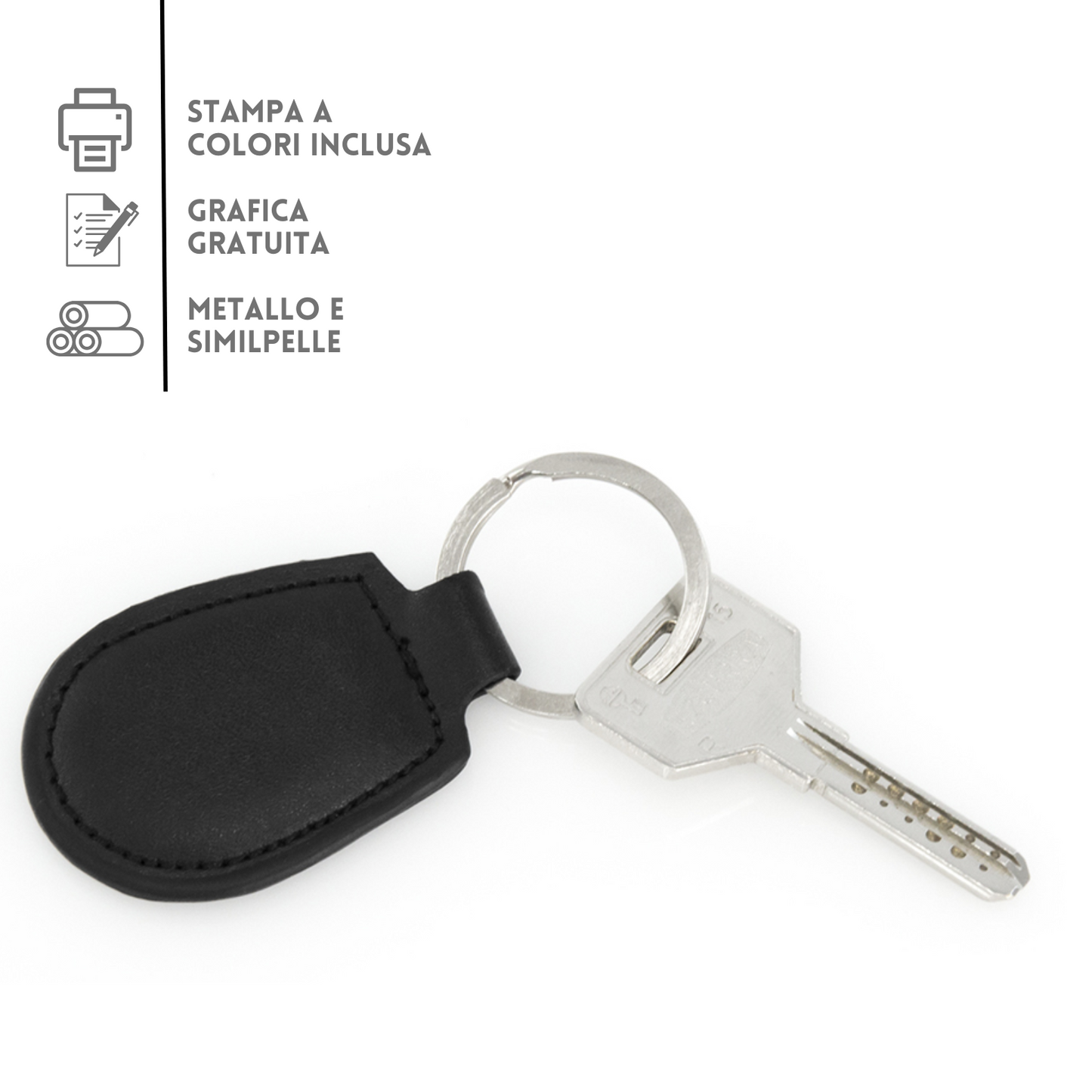 Portachiavi personalizzati in similpelle | Cod. 3724