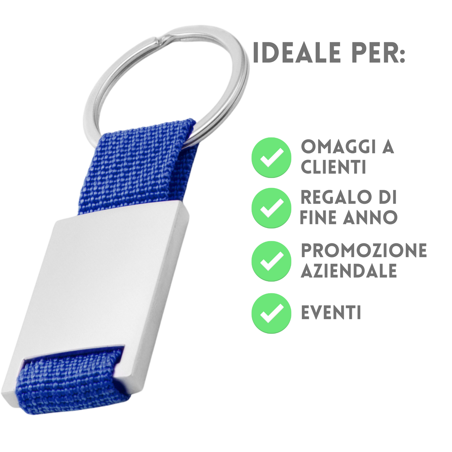 Portachiavi personalizzati in metallo e nylon | Cod. PE032