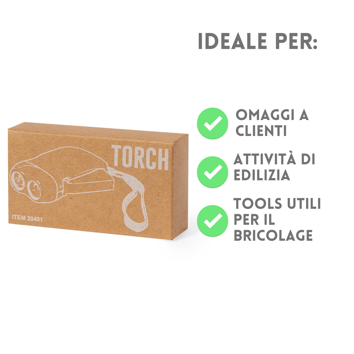 Torcia con dinamo personalizzata Sena