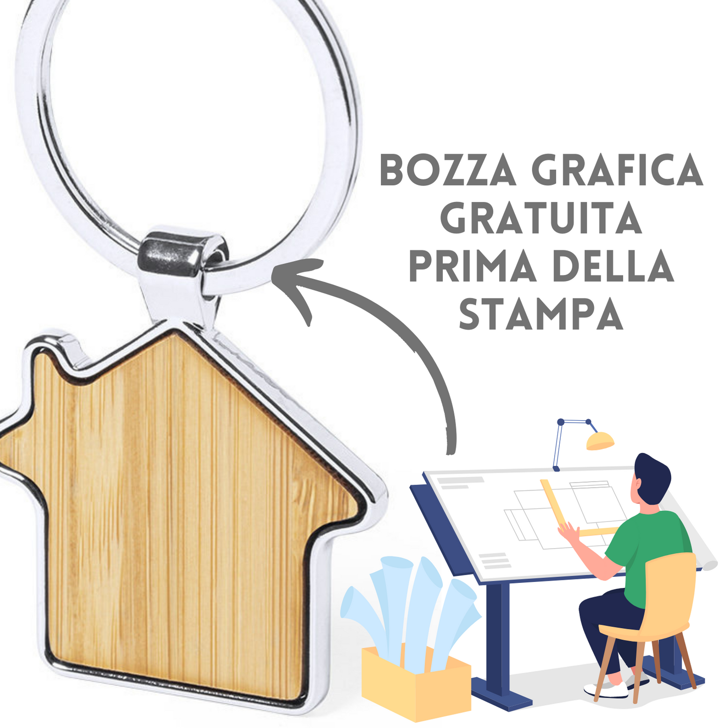 Portachiavi a forma di casa 1025