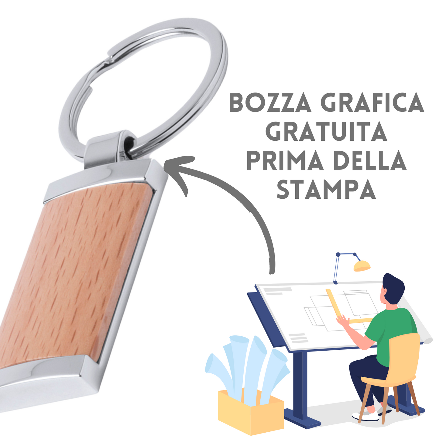 Portachiavi in legno 5796