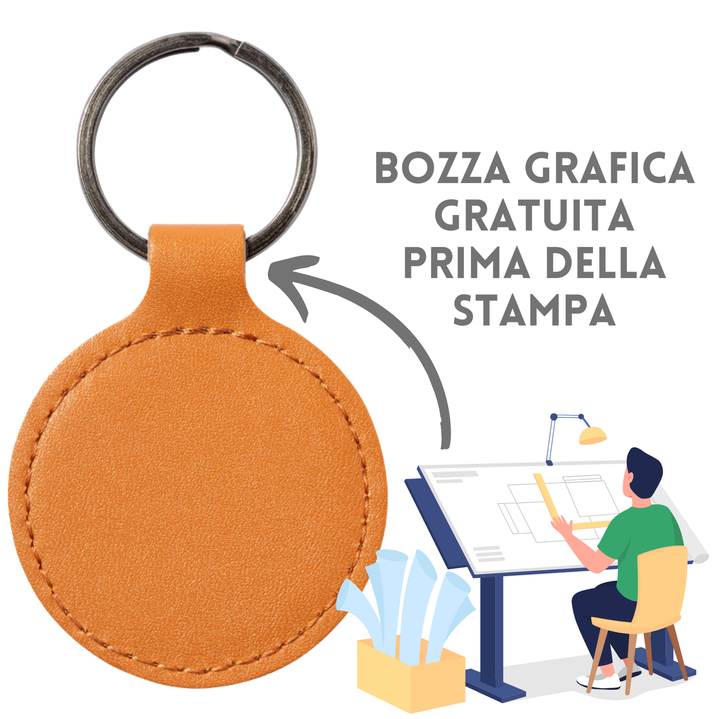 Portachiavi in pelle riciclata 1906