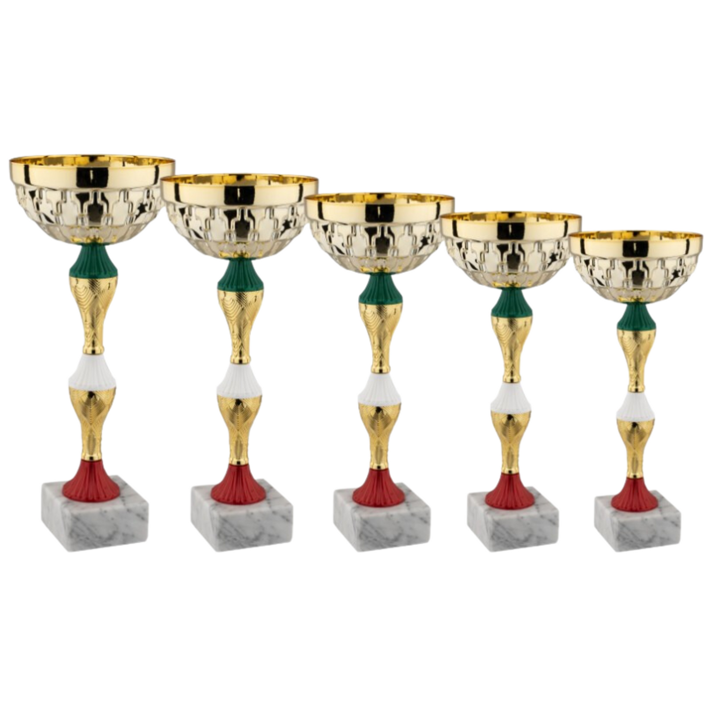 Set 5 premiazioni da 37 - 34 - 30 - 27 - 24 cm | Cod. 12.949G