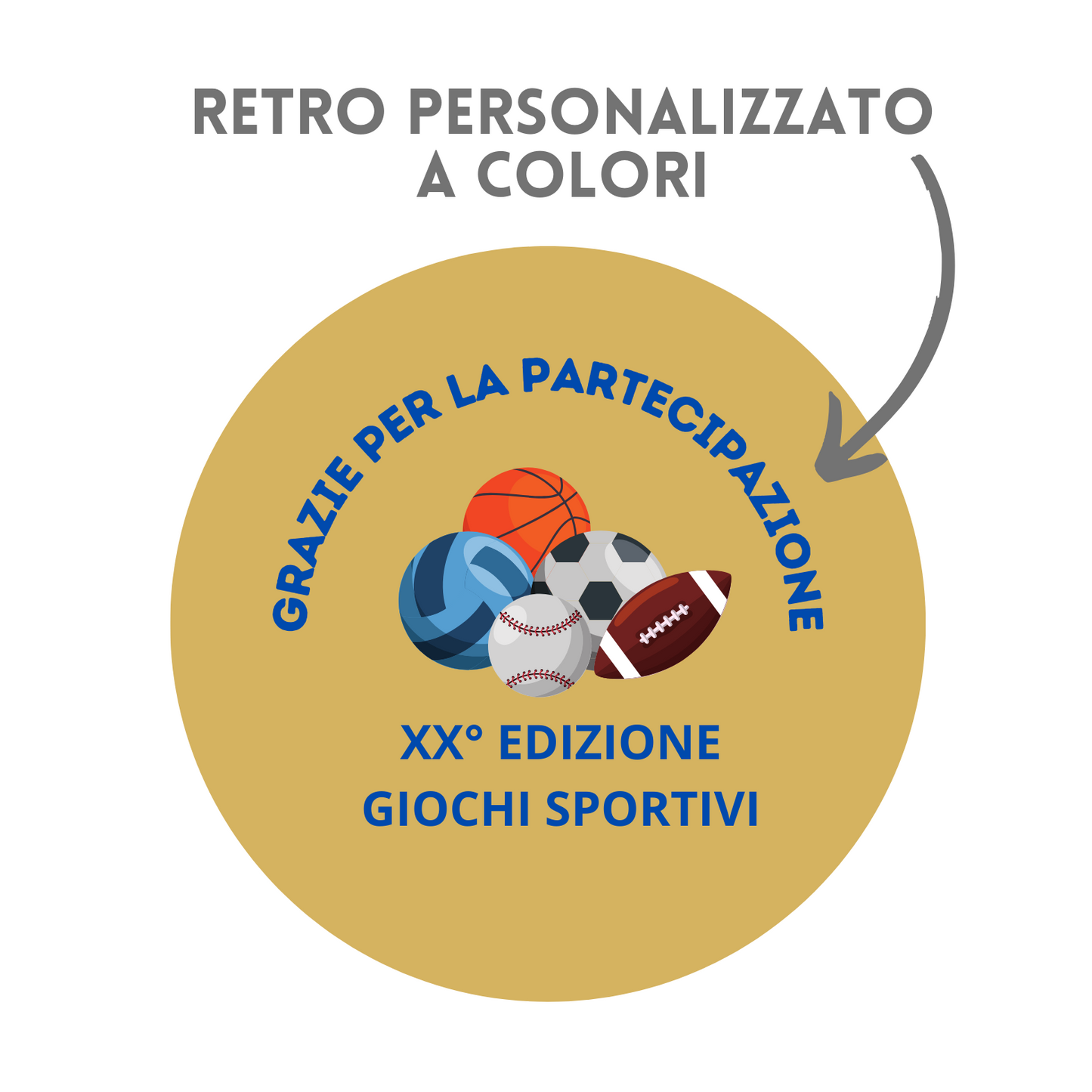 Medaglie personalizzate 32 mm oro | Cod. 23.003.66G