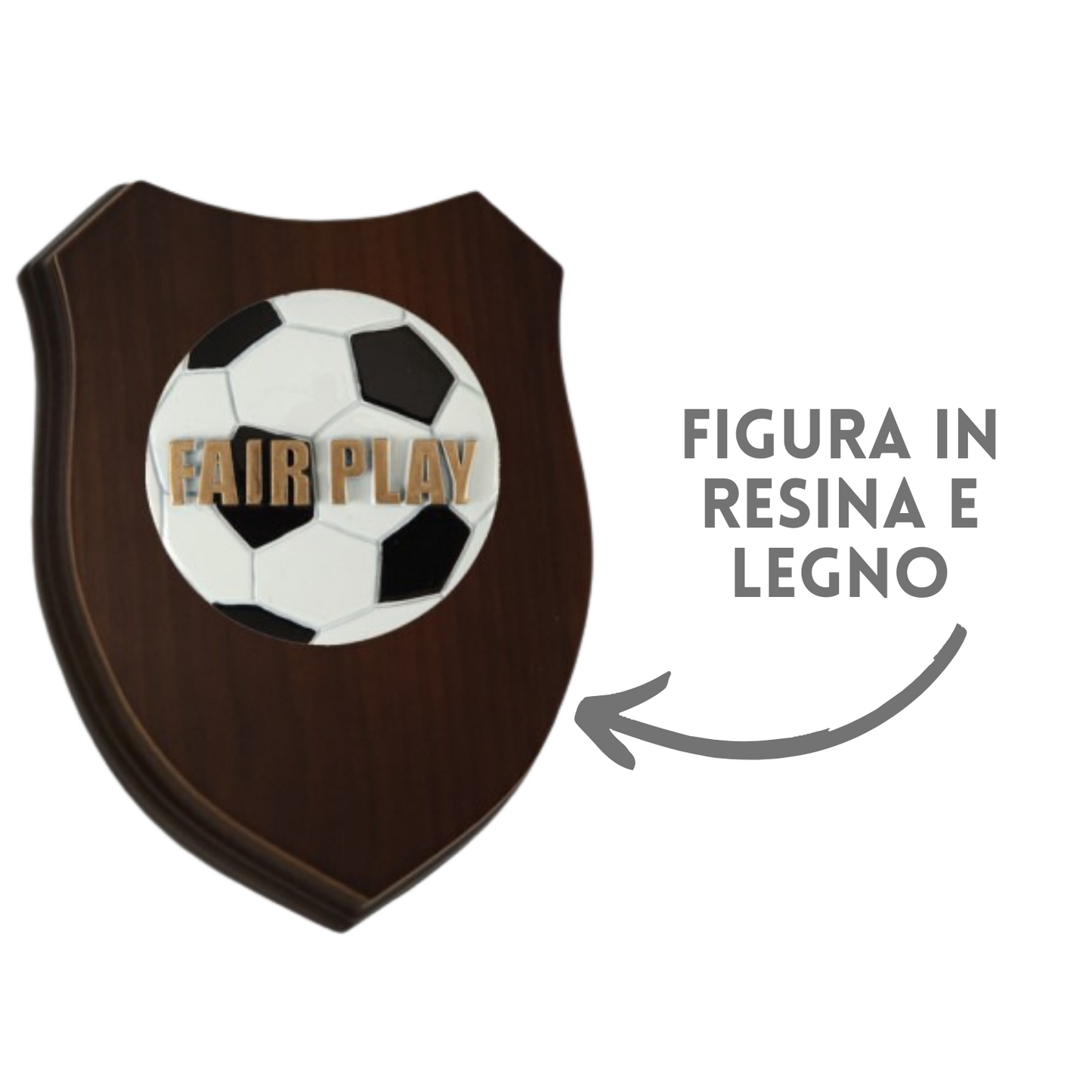 Premiazioni personalizzate crest in legno premio calcio 25.801.37
