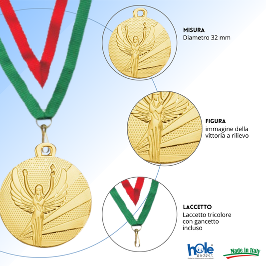 Medaglie personalizzate 32 mm oro | Cod. 23.003.66G