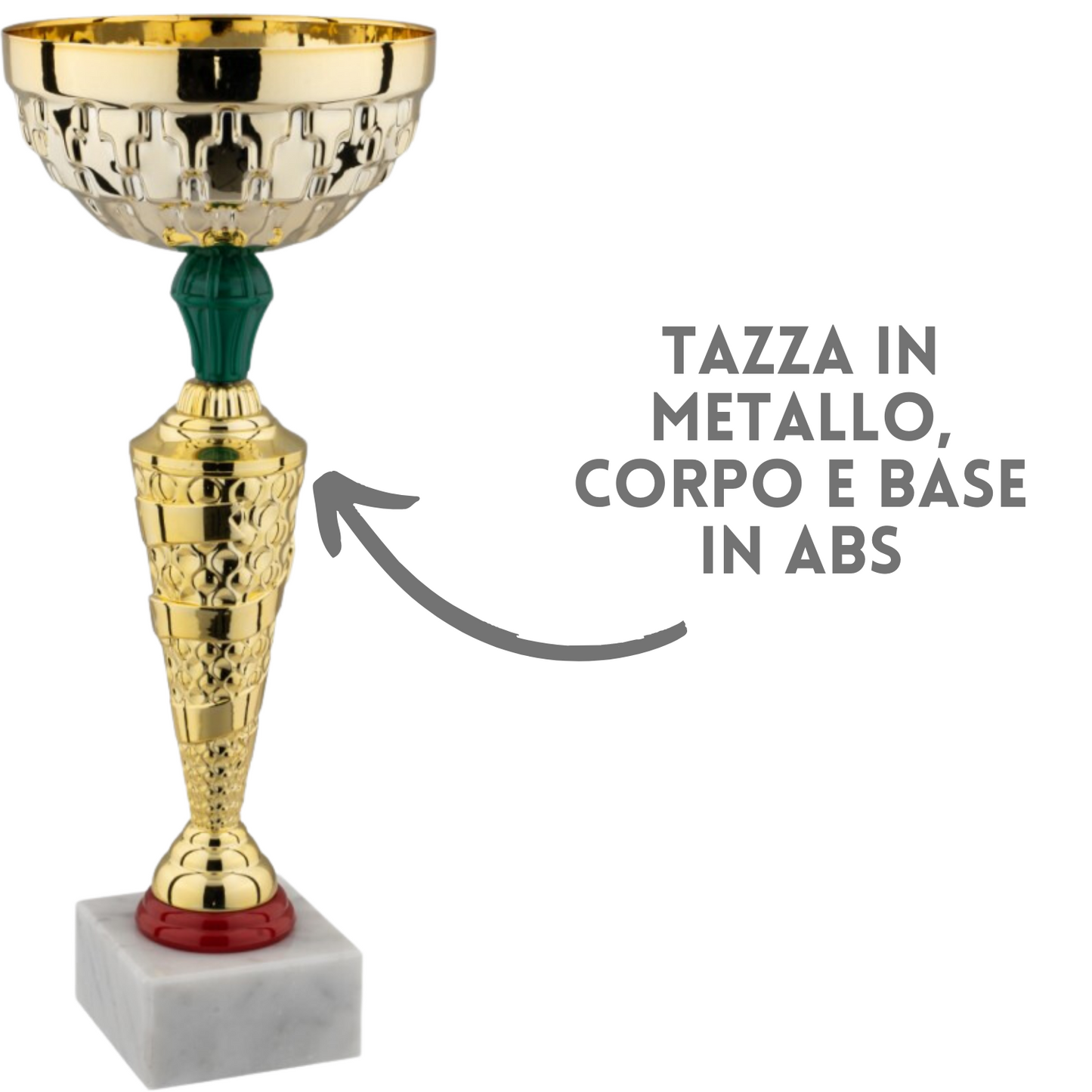 Coppa da 33 cm in metallo colore oro | Cod. 13.183G