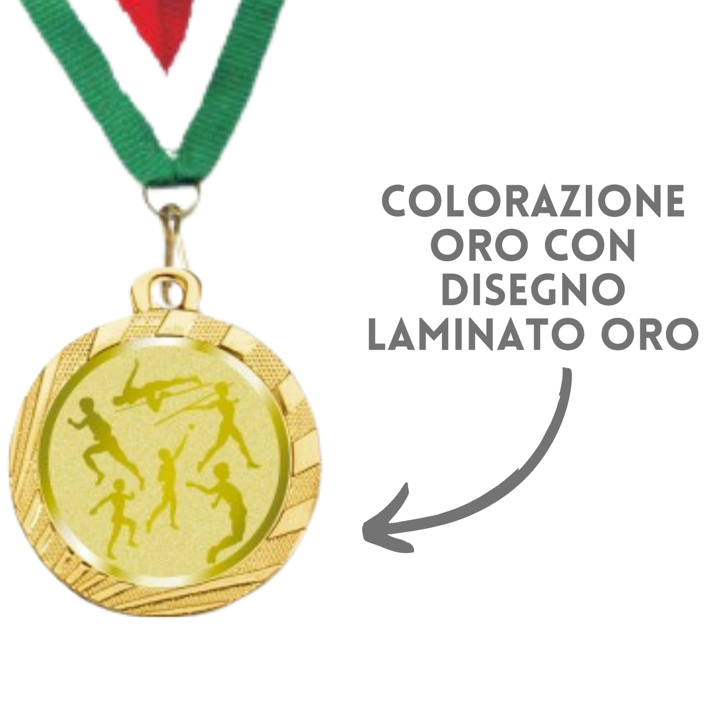 Medaglie Premio Atletica, Corsa e Marcia in stock personalizzate 32 mm oro | Cod. 23.001.1XM