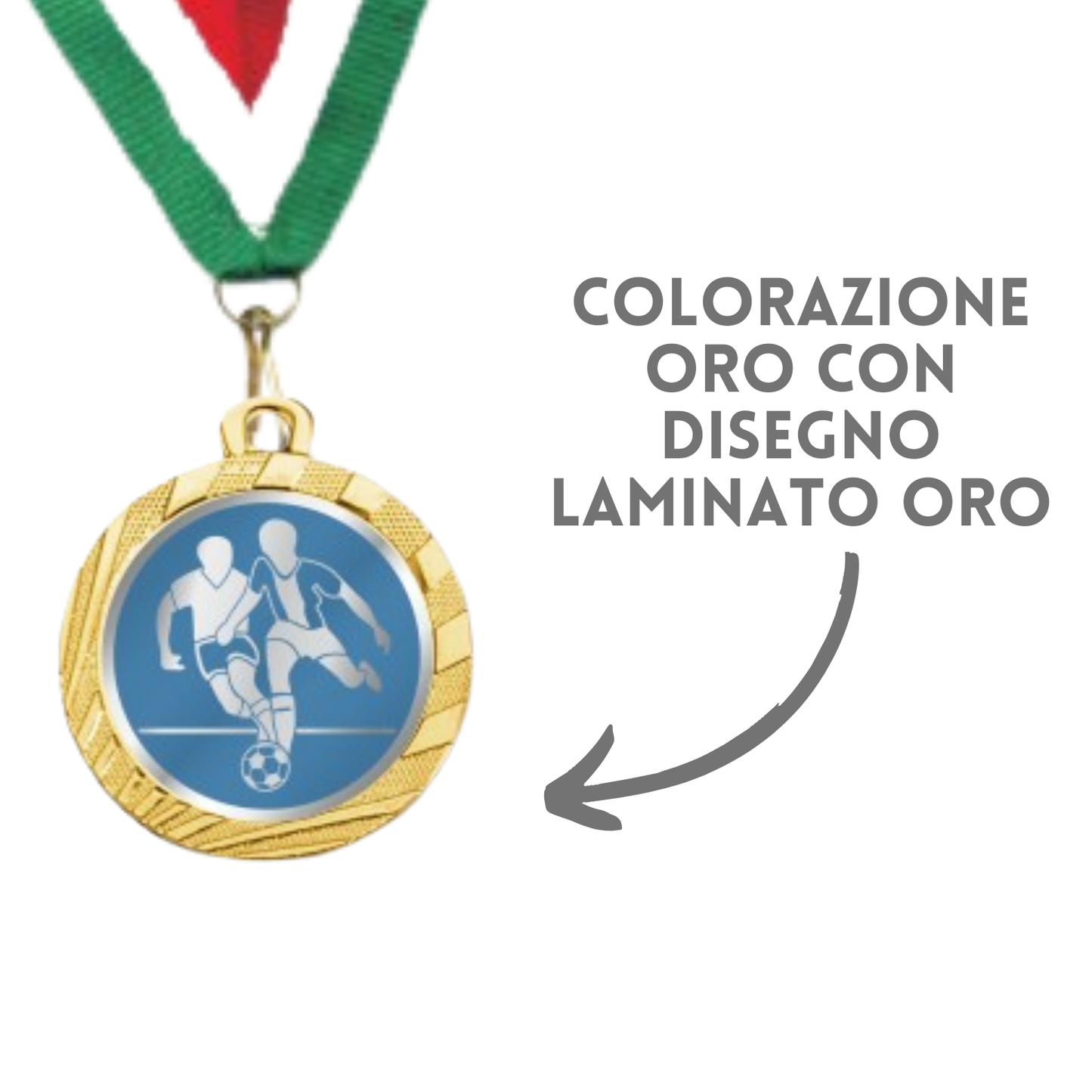 Medaglie competizioni Calcio in stock personalizzate 32 mm oro | Cod. 23.00.32.XG