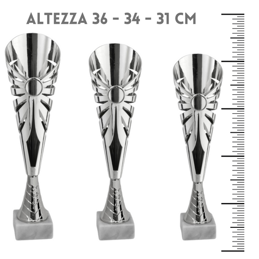 Tris di premiazioni personalizzate 36 - 34 - 31 cm | Cod. 12.969S