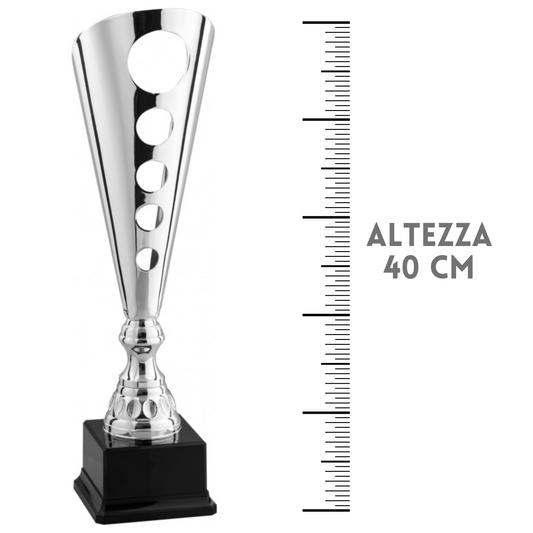 Coppa da 40 cm in metallo e taglio laser | Cod. 6.032