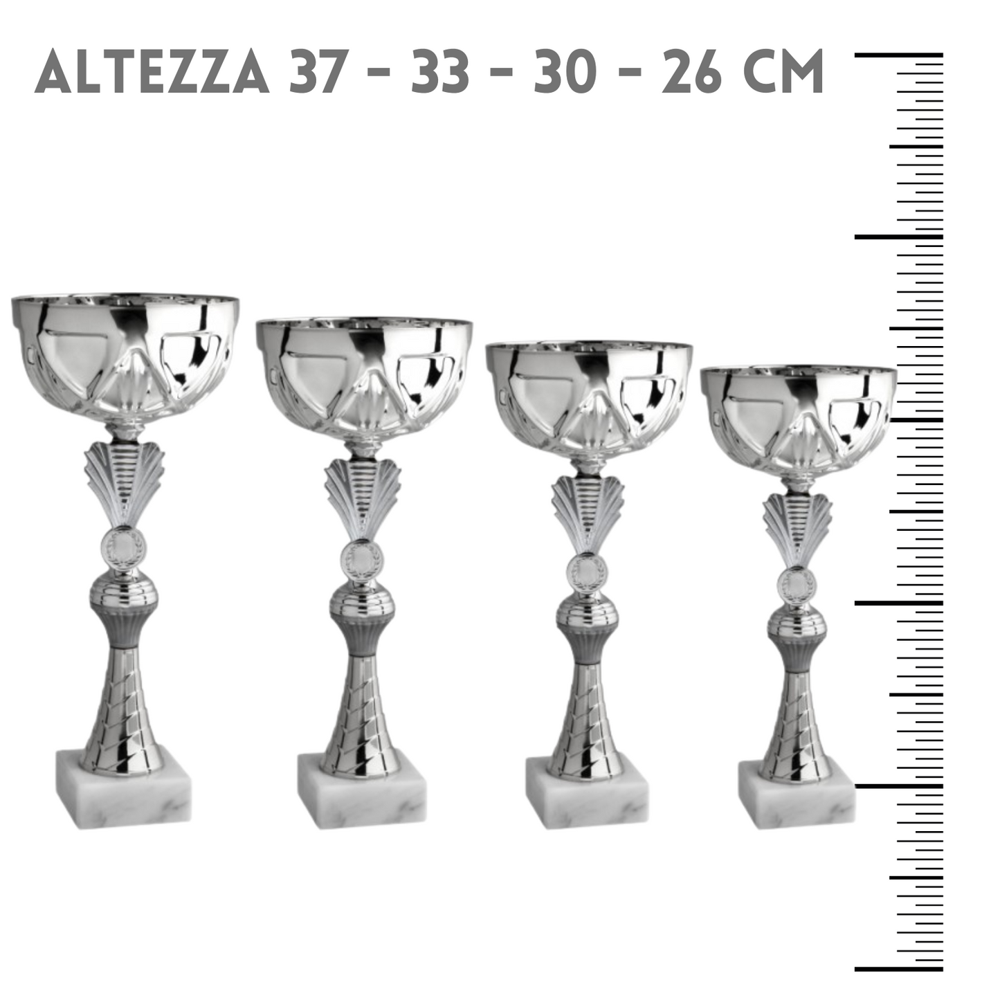 Set 4 premiazioni da 37 - 33 - 30 - 26 cm | Cod. 12.039S