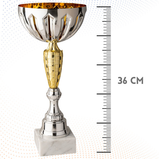 Coppa da 36 cm con base in marmo | Cod. 10.012