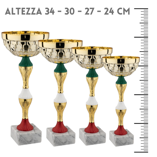 Set 4 premiazioni da 37 - 34 - 30 - 27 cm | Cod. 12.942G