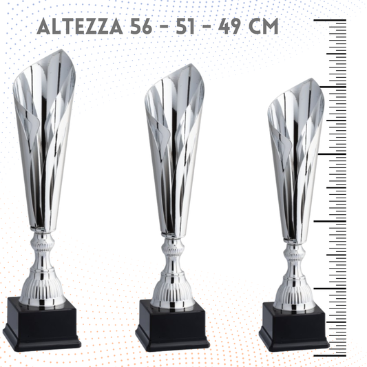 Tris di trofei personalizzati 56 - 51 - 49 cm | Cod. 4.109