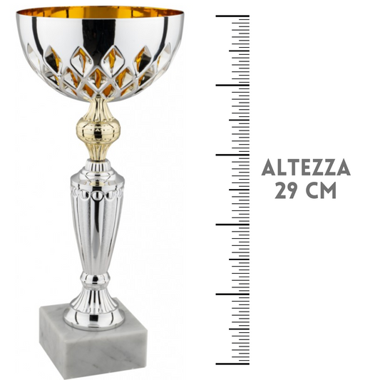Coppa da 29 cm in metallo bicolore | Cod. 10.024