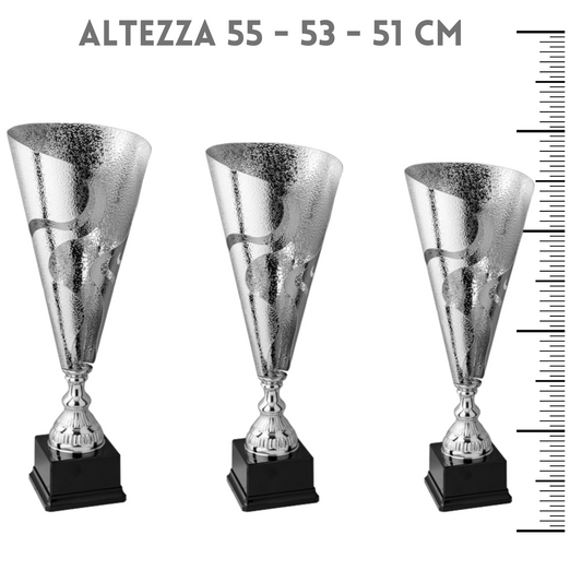 Tris di premiazioni personalizzate 55 - 53 - 51 cm | Cod. 2.439