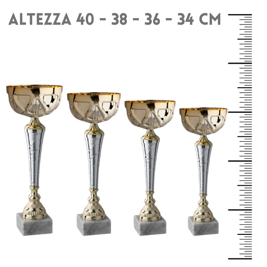 Set 4 coppe personalizzate 40 - 36 - 32 - 28 cm | Cod. 11.879G