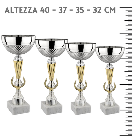 Set 4 coppe personalizzate 40 - 37 - 35 - 32 cm | Cod. 11.509S