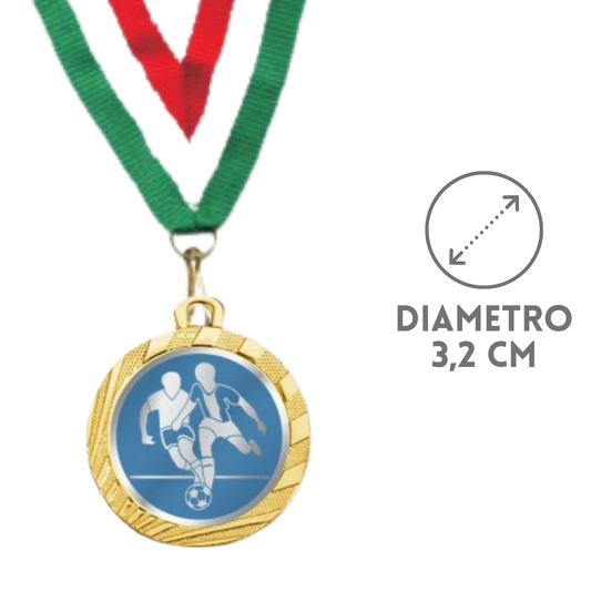 Medaglie competizioni Calcio in stock personalizzate 32 mm oro | Cod. 23.00.32.XG