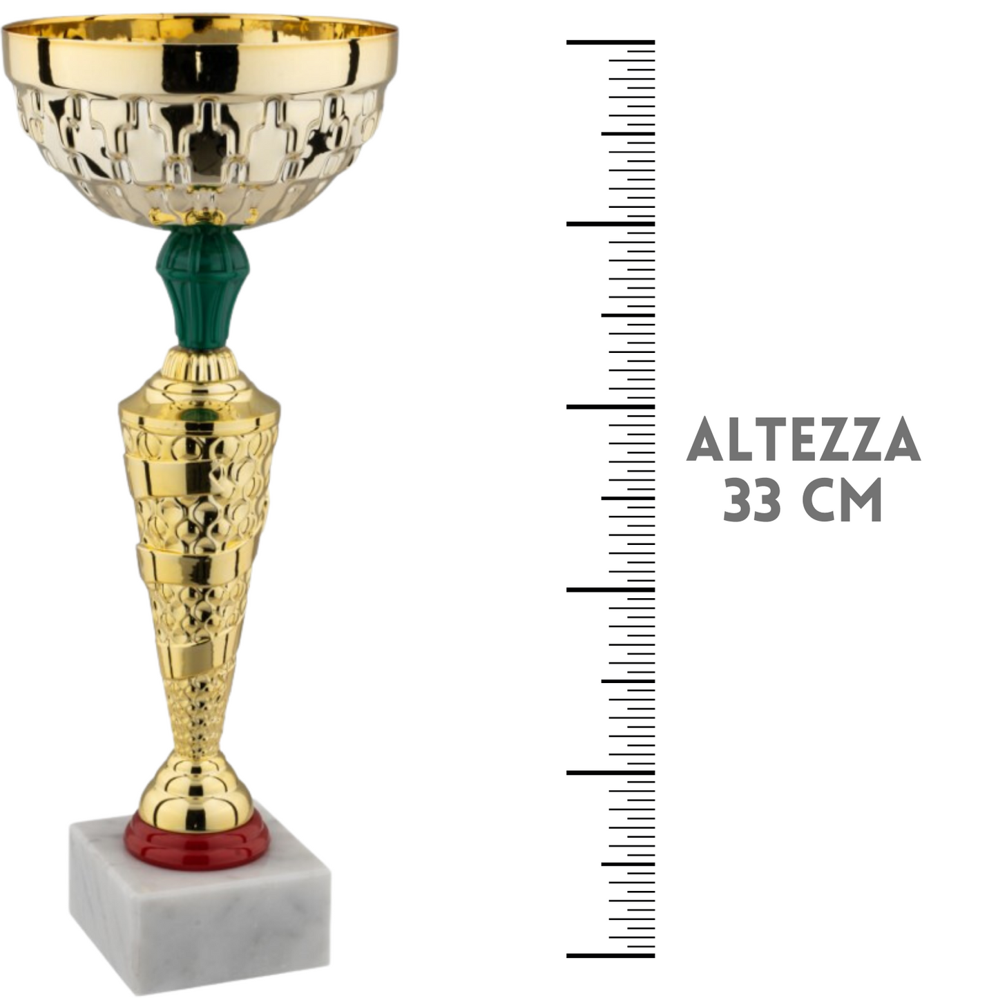 Coppa da 33 cm in metallo colore oro | Cod. 13.183G