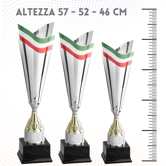 Tris di trofei personalizzati 57 - 52 - 46 cm | Cod. 3.111-T
