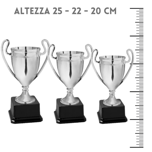 Tris di premiazioni personalizzate 25 - 22 - 20 cm | Cod. 12.999