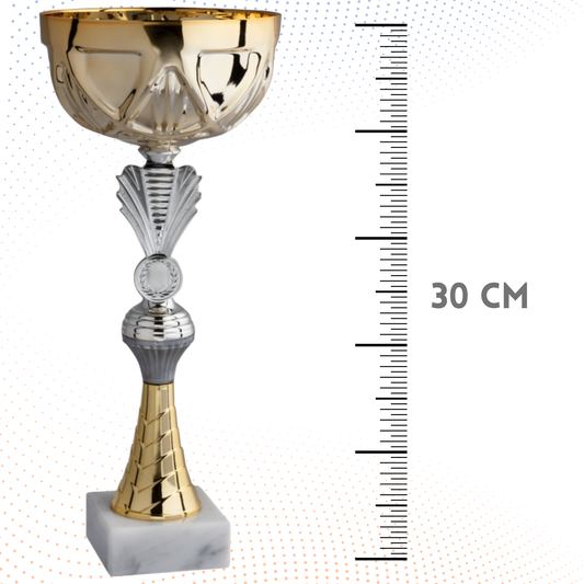 Coppa da 30 cm con base in marmo | Cod. 12.033G